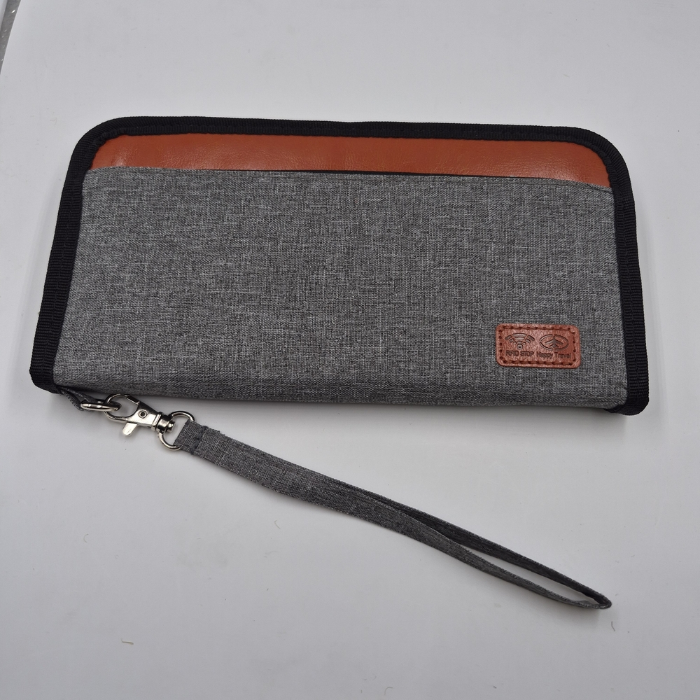 Gray and Brown Men's Wallet
